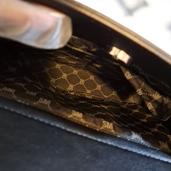 Steve Madden Bevelynn Rhinestone LOGO Silver Satchel NWT - Picture 13 of 15